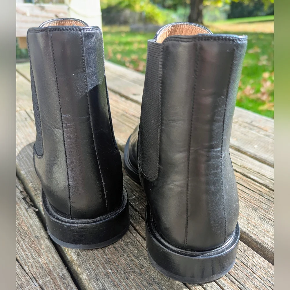 EUC Fratelli Rossetti Black Leather Chelsea Boots – Size 38 (US 7.5-8) - Picture 3 of 5